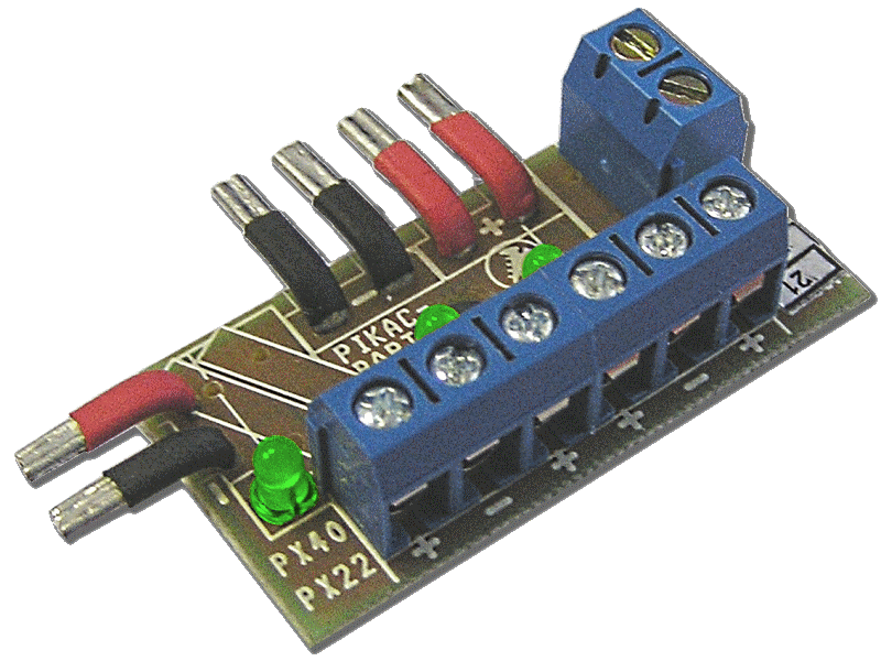 PX-40-05 - модуль расширения электропитания на ток 0,5 А и 4 нагрузки